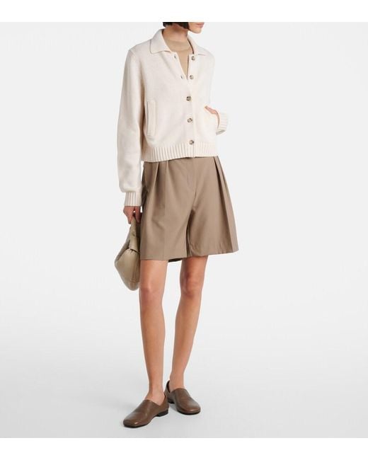 Jardin Des Orangers Natural Wool And Cashmere Cardigan