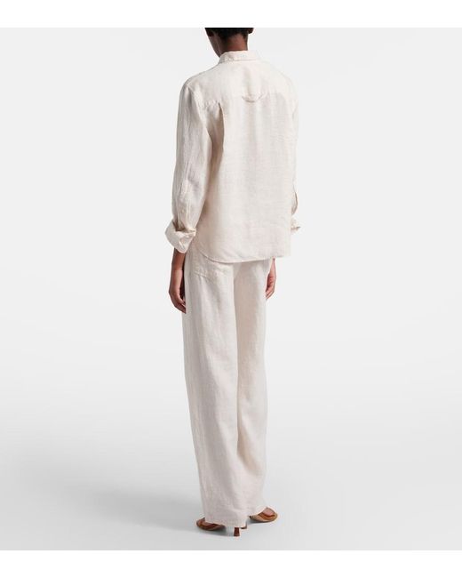 Citizens of Humanity Natural Brynn Linen Wide-Leg Pants