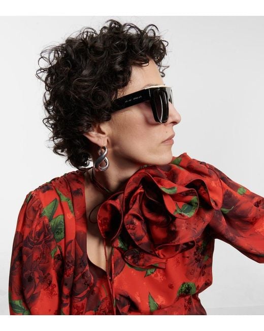 Magda Butrym Blue Flat-top Sunglasses