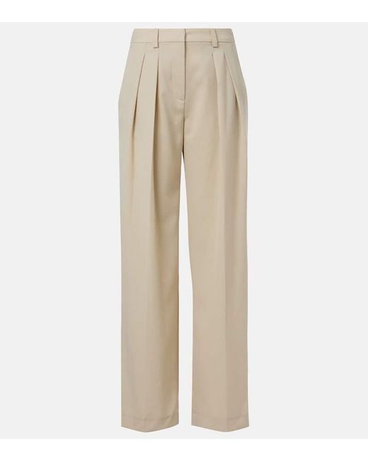 Frankie Shop Natural Weite High-Rise-Hose Daytona