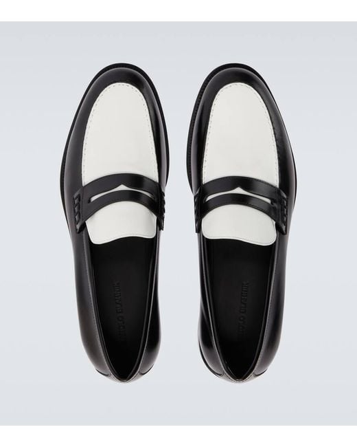 Manolo Blahnik Loafers Perry Aus Leder in Black für Herren