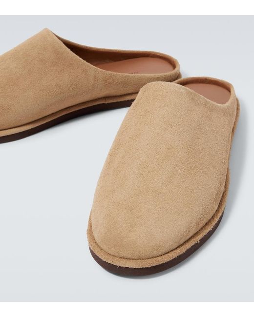 Mules En Daim Auralee pour homme en coloris Brown