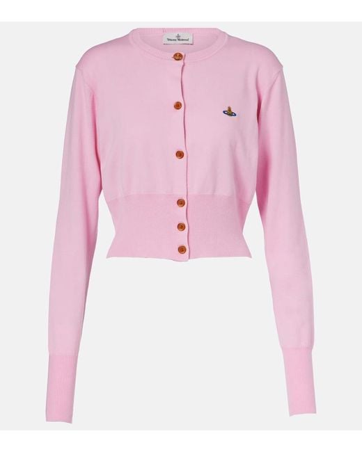 Vivienne Westwood Pink Cardigan Orb Aus Baumwolle Und Kaschmir