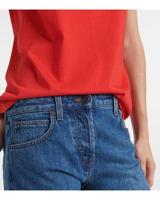 Jean Slim Riaco A Taille Mi-Haute The Row en coloris Blue