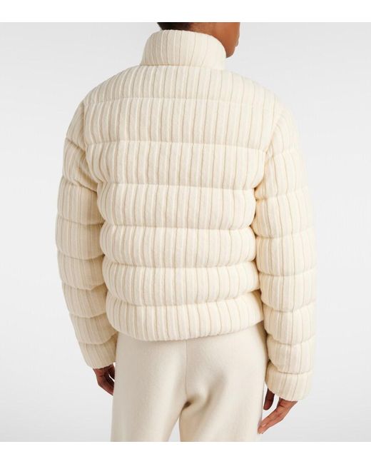 Moncler Natural Wool And Cashmere Down Jacket