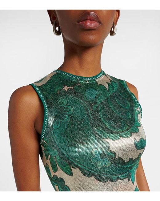 Etro Green Dress With Shimmering Finish