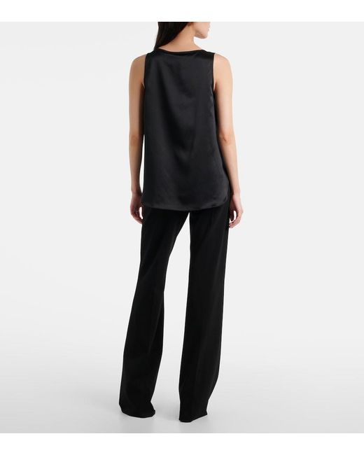 Max Mara Black Filly Silk Tank Top