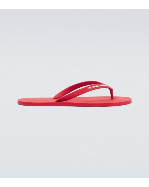 Christian Louboutin Red Logo Thong Sandals for men