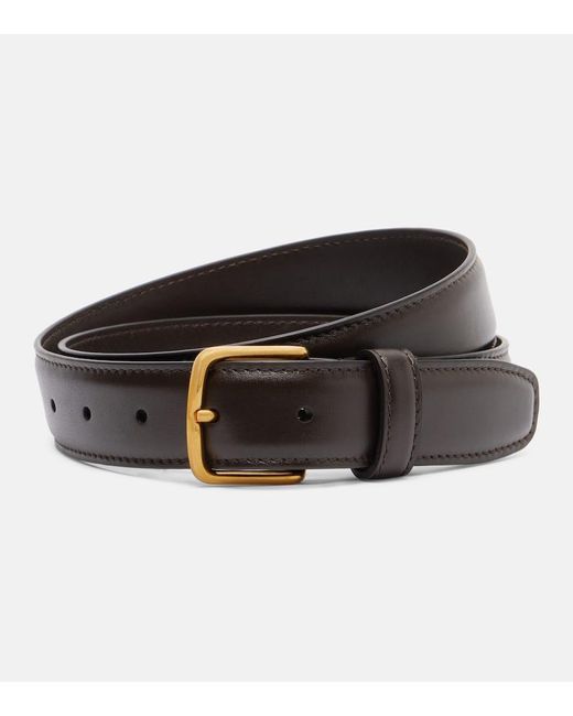 The Row Black Guertel Classic Aus Leder