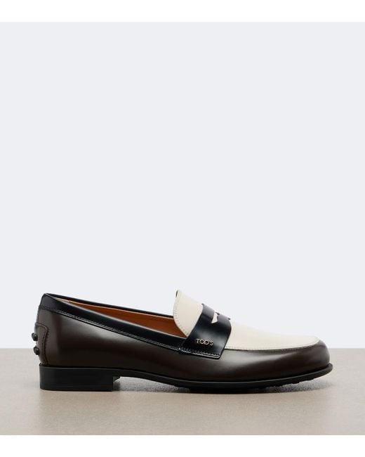 Tod's Multicolor Leather Penny Loafers