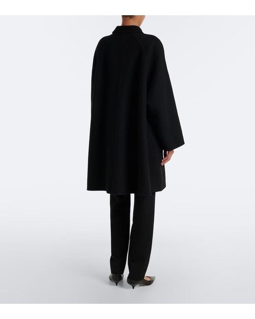 The Row Black Ina Wool-Blend Coat