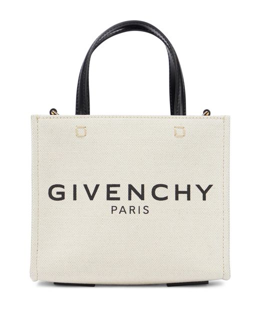 Givenchy G Mini Canvas Tote Bag in Beige/Black (Black) | Lyst