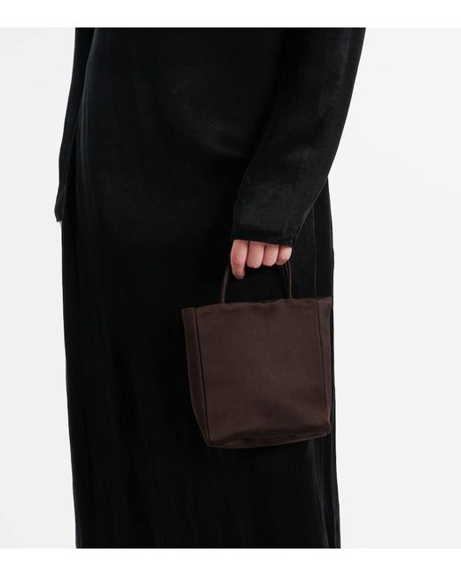 The Row Black Tote Bag Cecily Aus Satin