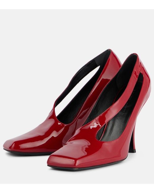 Khaite Red Eva 100 Cutout Patent Leather Pumps