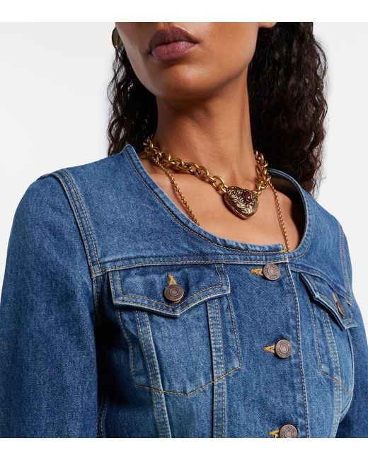 Chloé Blue Peplum Denim Jacket