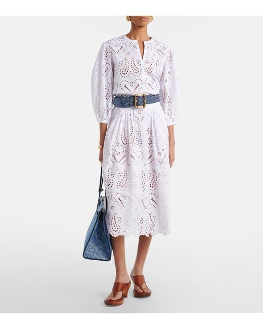 Etro White Cotton-Blend Top