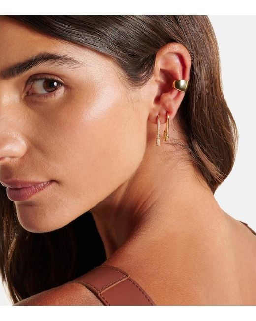 Anita Ko Metallic Safety Pin 18Kt Single Earring