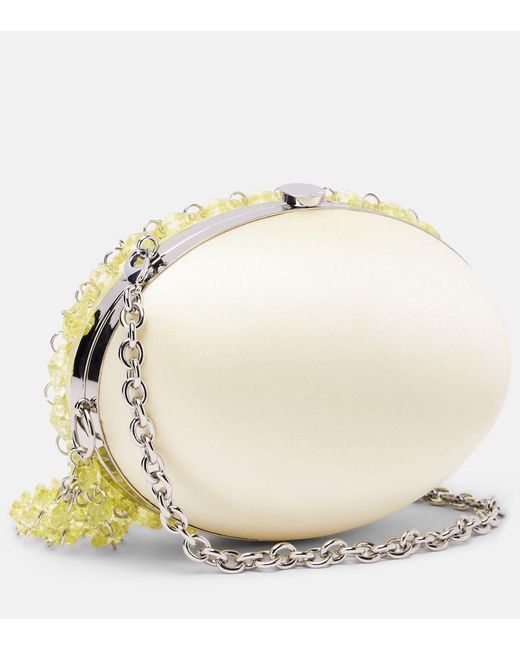 Clutch Oval Small di Self-Portrait in Metallic
