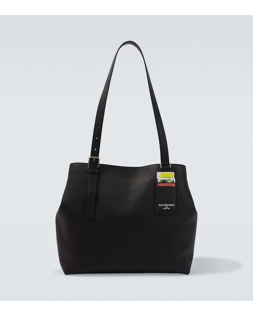 Tote Credit De Piel Balenciaga de hombre de color Black