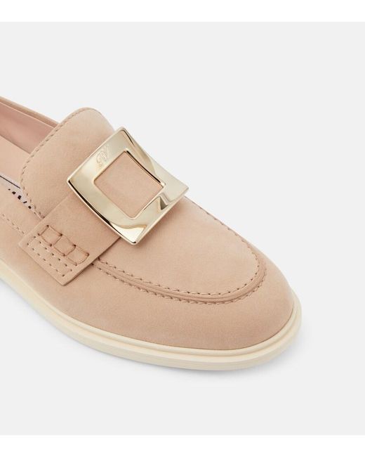 Roger Vivier Natural Summer Suede Loafers