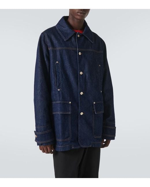 Wales Bonner Blue Shadow Denim Jacket for men