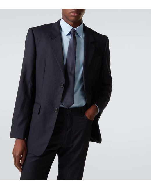 Balenciaga Blue Cotton Poplin Shirt for men