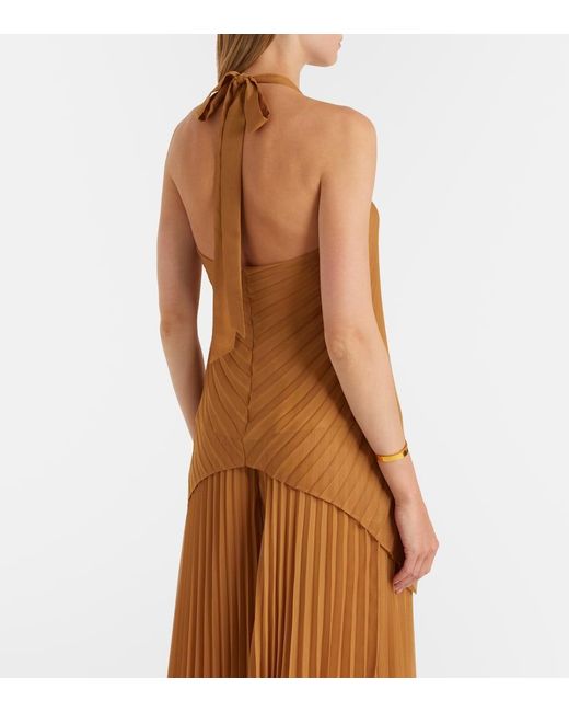 Max Mara Brown Valzer Pleated Top