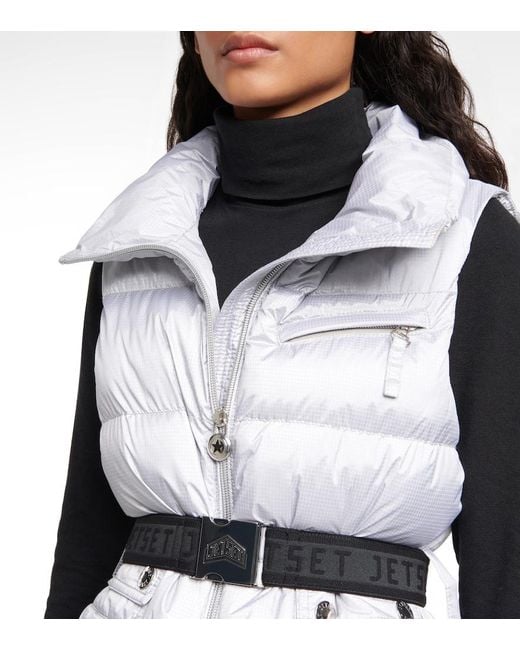 Chaleco Acolchado Clara Glam Jet Set de color White