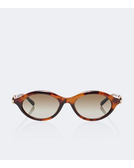 Gucci Brown Horsebit Round Sunglasses