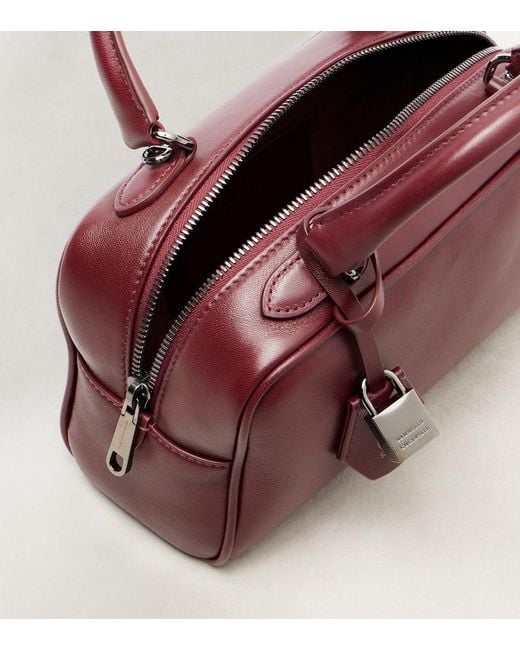 Brunello Cucinelli Purple Tote Bag Boston Explorer Small Aus Leder
