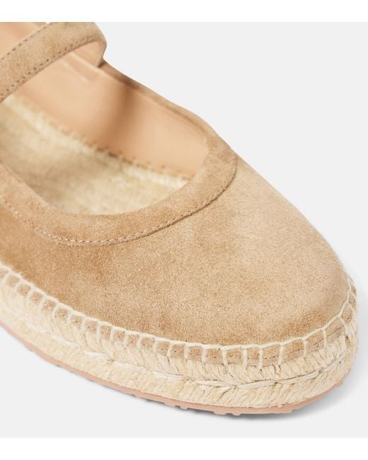 Gianvito Rossi Natural Elda Suede Espadrilles