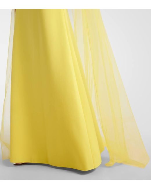 Abito Lungo Limelight Con Cristalli di Jenny Packham in Yellow