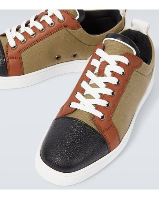 Christian Louboutin Multicolor Fun Louis Junior Leather And Canvas Sneakers for men