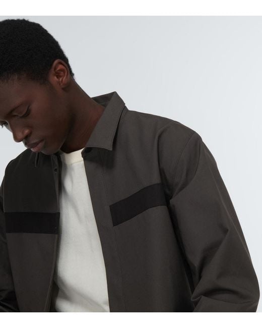 GR10K Black Processing T4 Cotton Overshirt for men
