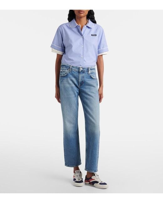 Citizens of Humanity Blue Anissa Straight Jeans