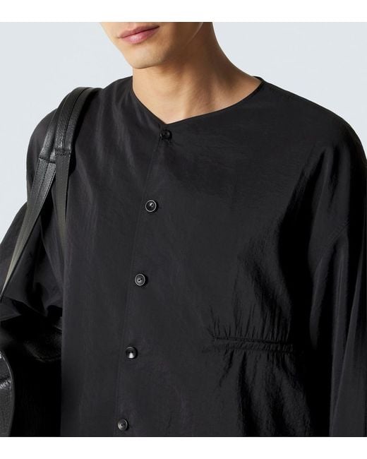 Lemaire Black Silk-Blend Shirt for men