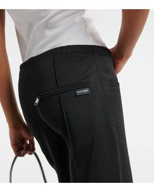 Courreges Black Jogginghose Interlock Aus Jersey