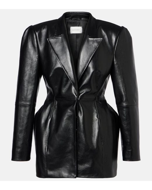 Magda Butrym Black Leather Blazer