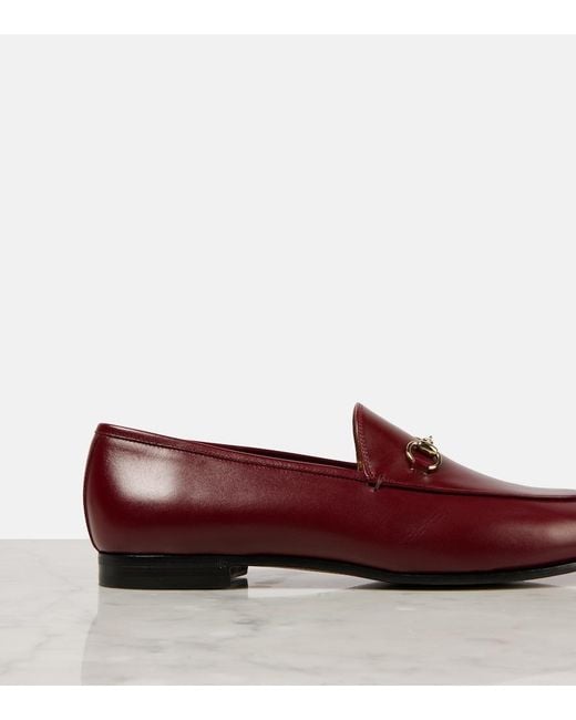Gucci Red Leather Loafers