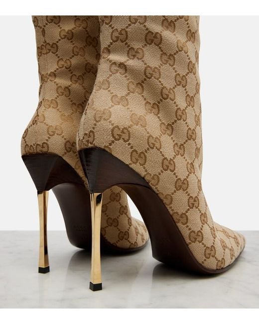 Gucci Natural Bombshell Gg Canvas Over-The-Knee Boots