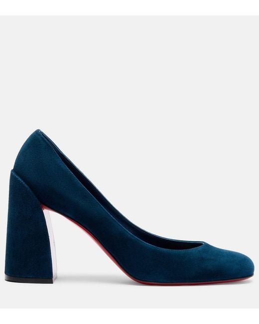 Christian Louboutin Blue Miss Sab Suede Pumps