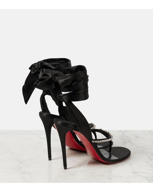Christian Louboutin Black Just Queen Du Desert Embellished Sandals