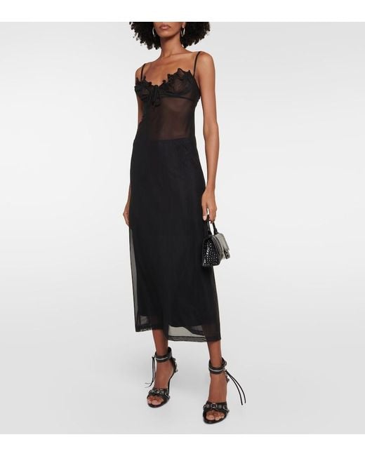 Y. Project Black Wire Brasier Slip Dress