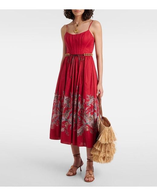 Midi Dresses Zimmermann de color Red