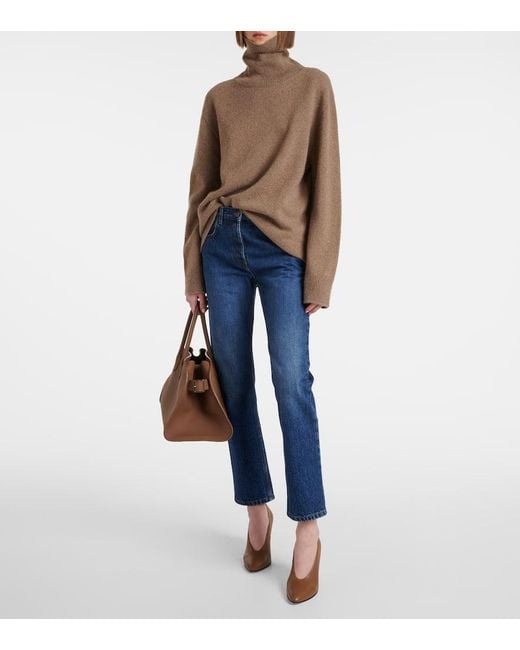 The Row Blue Mid-Rise Straight Jeans Riaco