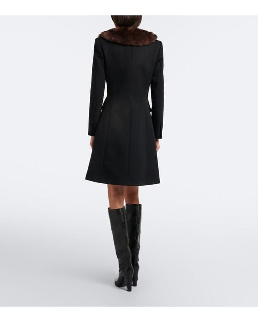 Valentino Black Virgin Wool Coat