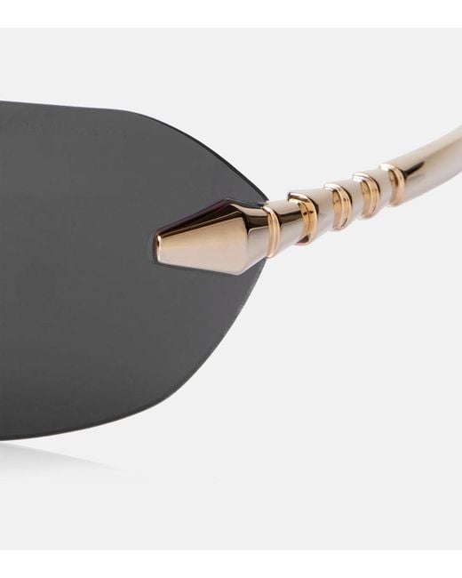 BVLGARI Gray Serpenti Square Sunglasses