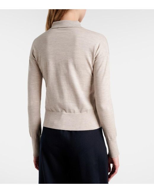Max Mara Natural Medeola Wool-Blend Cardigan