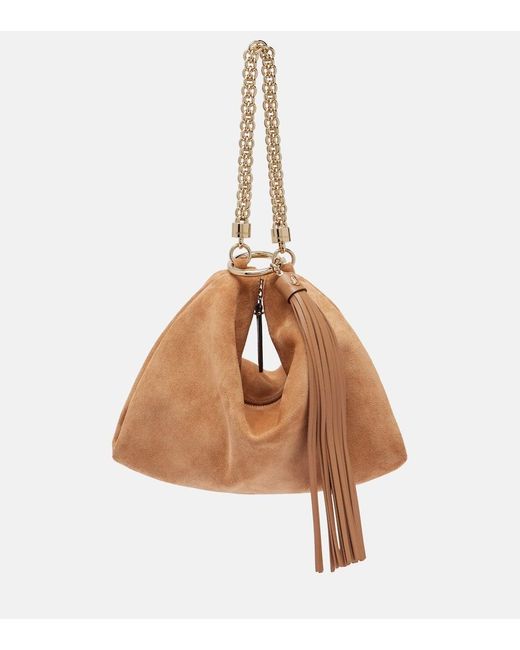 Jimmy Choo Brown Clutch Callie Aus Veloursleder