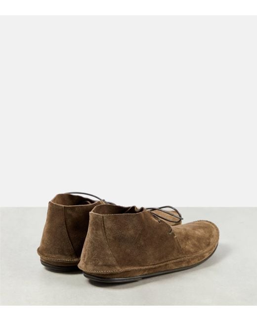 The Row Brown Tyler Suede Ankle Boots